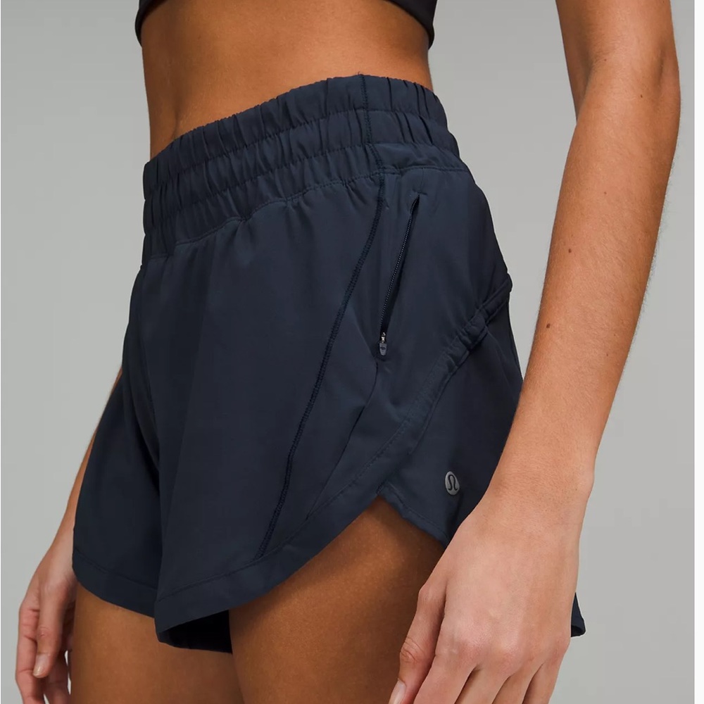 Navy Lululemon Track That HR Shorts 3” EUC